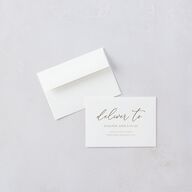 Gilded Photo Response Card Envelopes White Pure White Return Address Signature Standard