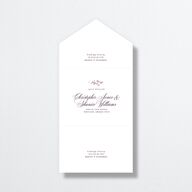 Formal Opulent Frame All-in-One Wedding Invitations Bordeaux No Signature Light Both Recipient and Return Addresses