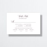 Formal Opulent Frame All-in-One Wedding Invitations Bordeaux No Signature Light Both Recipient and Return Addresses