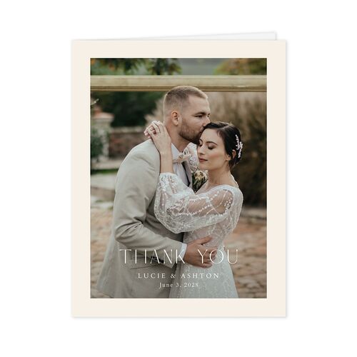 Pampas Floral Thank You Cards Espresso