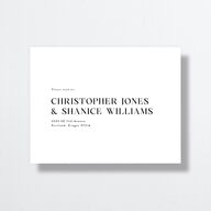 Simple Editorial Photo All-in-One Wedding Invitations Pure White Signature Light Both Recipient and Return Addresses No
