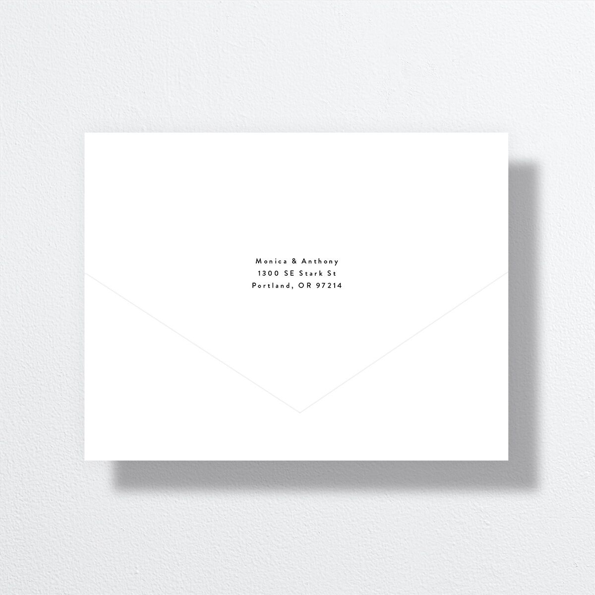 Simple Editorial Photo All-in-One Wedding Invitations Pure White Signature Light Both Recipient and Return Addresses No