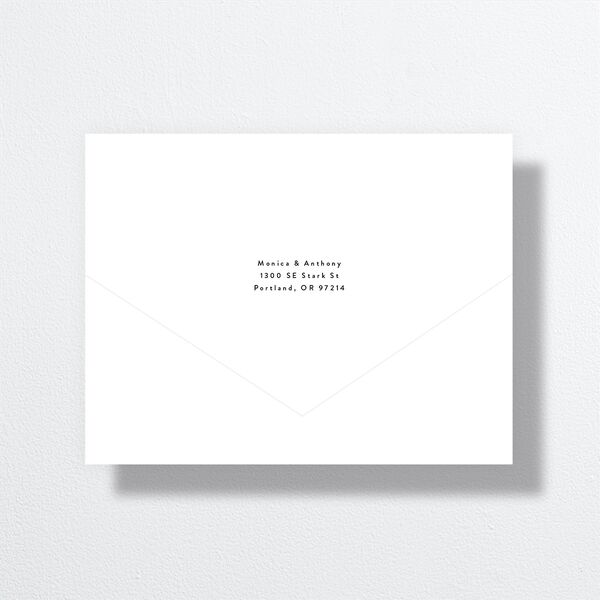 Simple Editorial Photo All-in-One Wedding Invitations Pure White Signature Light Both Recipient and Return Addresses No