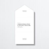 Simple Editorial Photo All-in-One Wedding Invitations Pure White Signature Light Both Recipient and Return Addresses No