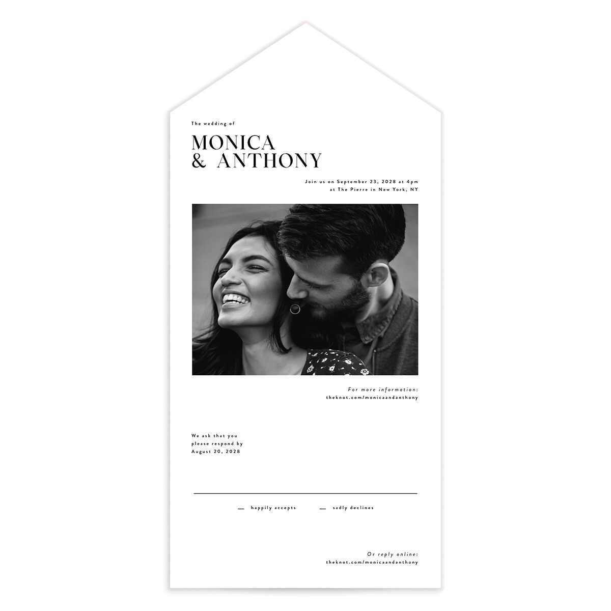 Simple Editorial Photo All-in-One Wedding Invitations