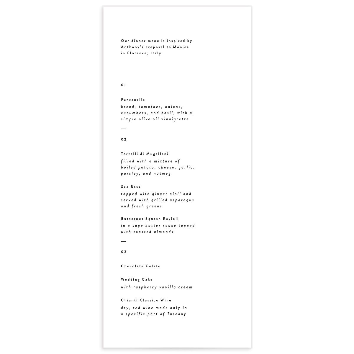 Simple Editorial Photo Menus