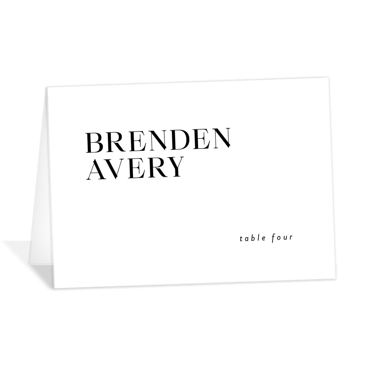 Simple Editorial Photo Place Cards