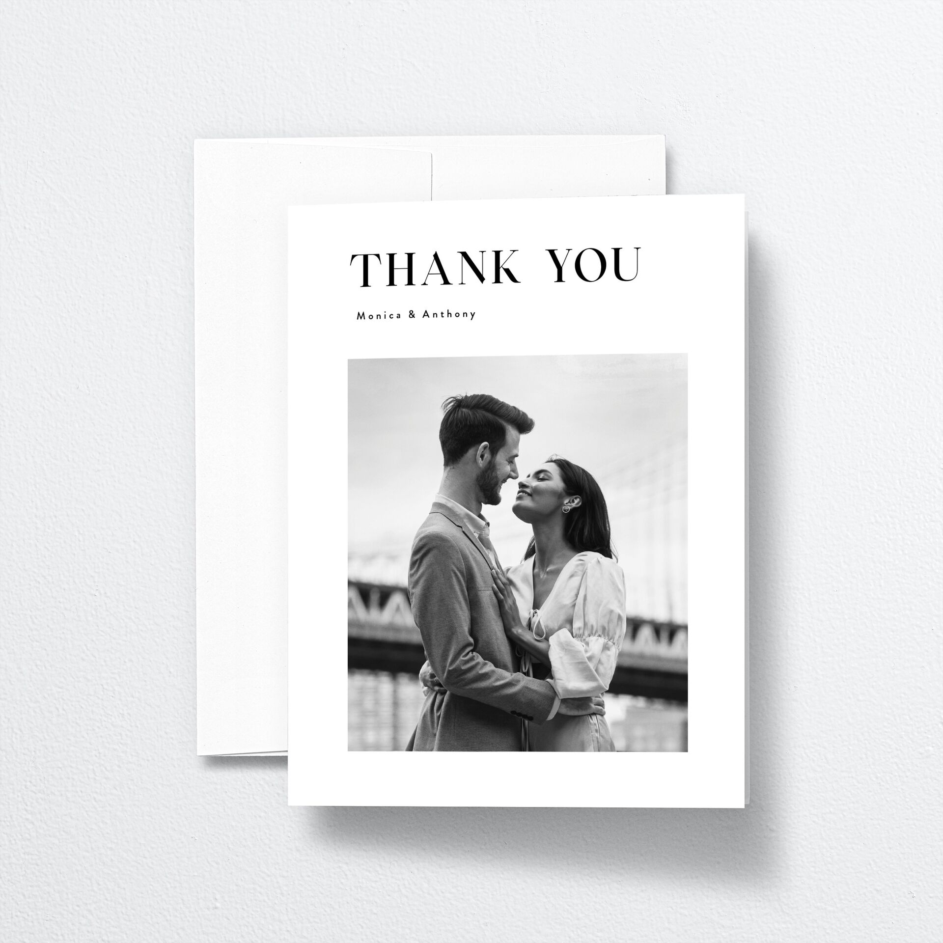 Simple Editorial Photo Thank You Cards — view 1
