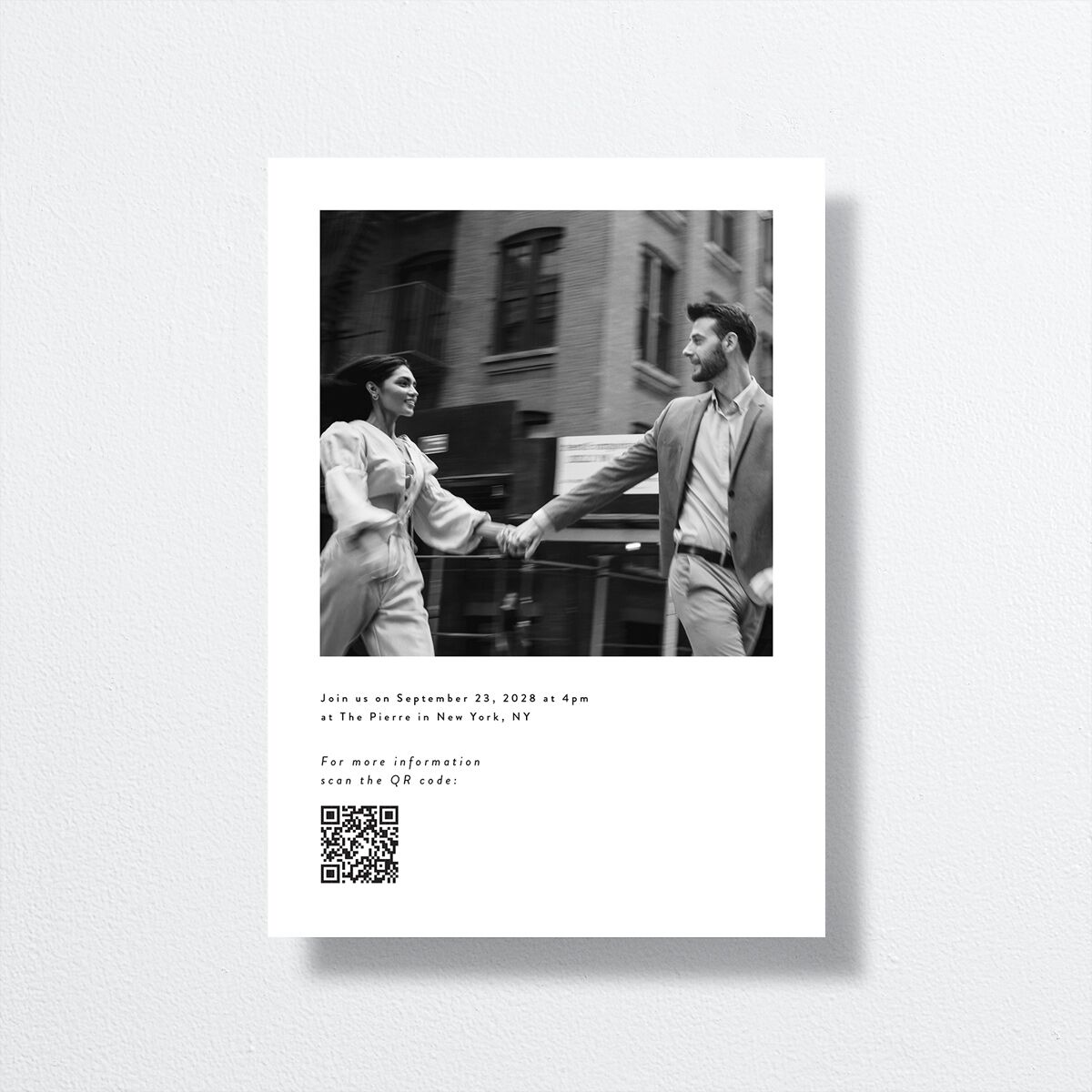 Simple Editorial Photo Wedding Invitations Pure White Signature No