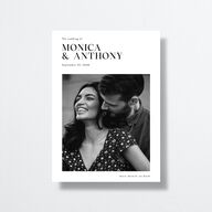 Simple Editorial Photo Wedding Invitations Pure White Signature No