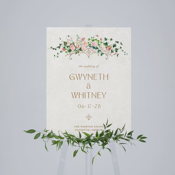 Fairytale Garden Standard Welcome Sign Medium Sage Standard Indoor Foam Core M Welcome