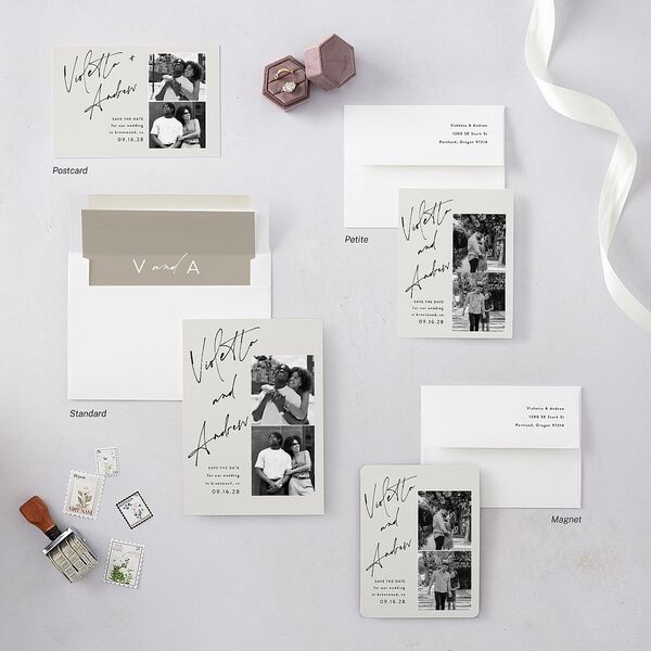 Signed Save the Date Postcards Licorice