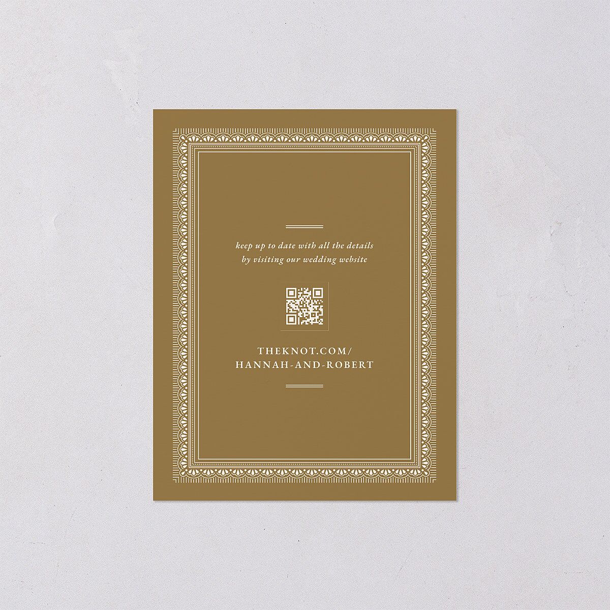 Antique Scallop Frame Save the Date Petite Cards Linen Signature smooth Blank No Standard