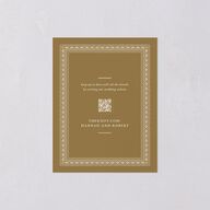 Antique Scallop Frame Save the Date Petite Cards Linen Signature smooth Blank No Standard
