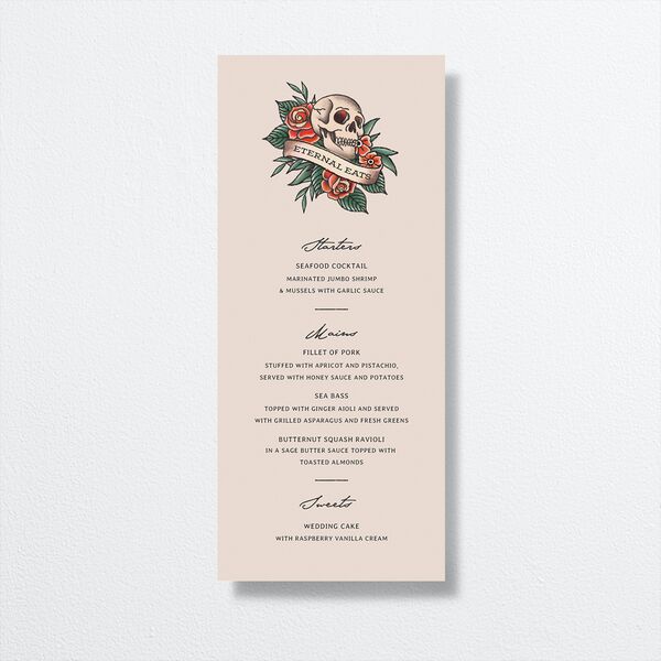 Til Death Tattoos Menus Linen Signature