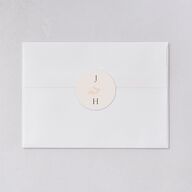 Autumn Frame Wedding Stickers Raw Sienna Circle