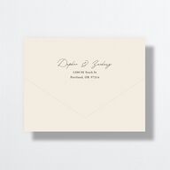 Flora Garden Border All-in-One Wedding Invitations Olive Signature Light Both Recipient and Return Addresses No