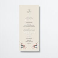 Flora Garden Border Menus Moody Blue Signature