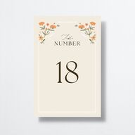 Flora Garden Border Table Numbers Olive Signature