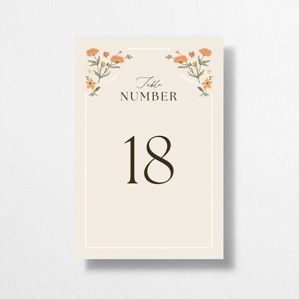 Flora Garden Border Table Numbers Olive Signature