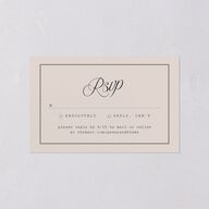 Vintage Script All-in-One Wedding Invitations Midnight Signature Light Both Recipient and Return Addresses No