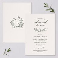 Gilded Monogram Rehearsal Dinner Invitations Dark Camo Signature Blank Standard