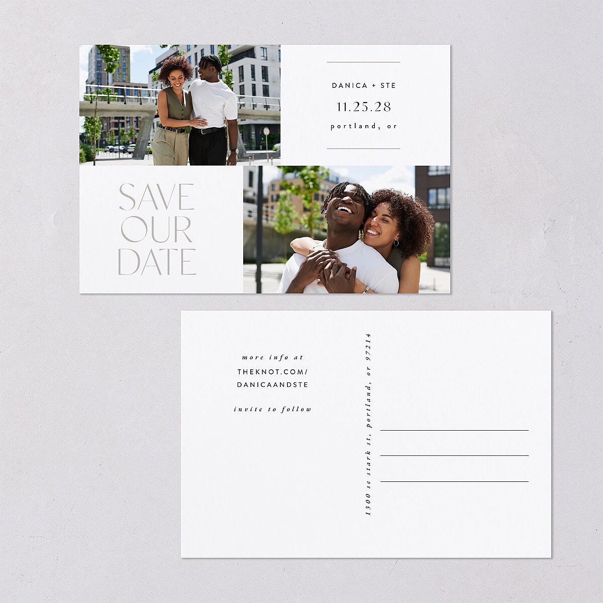 Windows Save the Date Postcards Pure White
