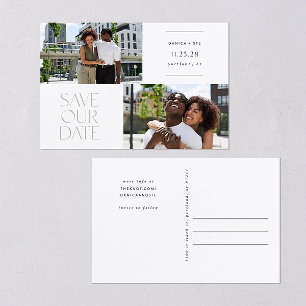 Windows Save the Date Postcards Pure White