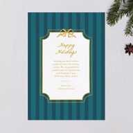 Vintage Bow Frame Holiday Cards Deep Lake Signature Blank Portrait  Standard