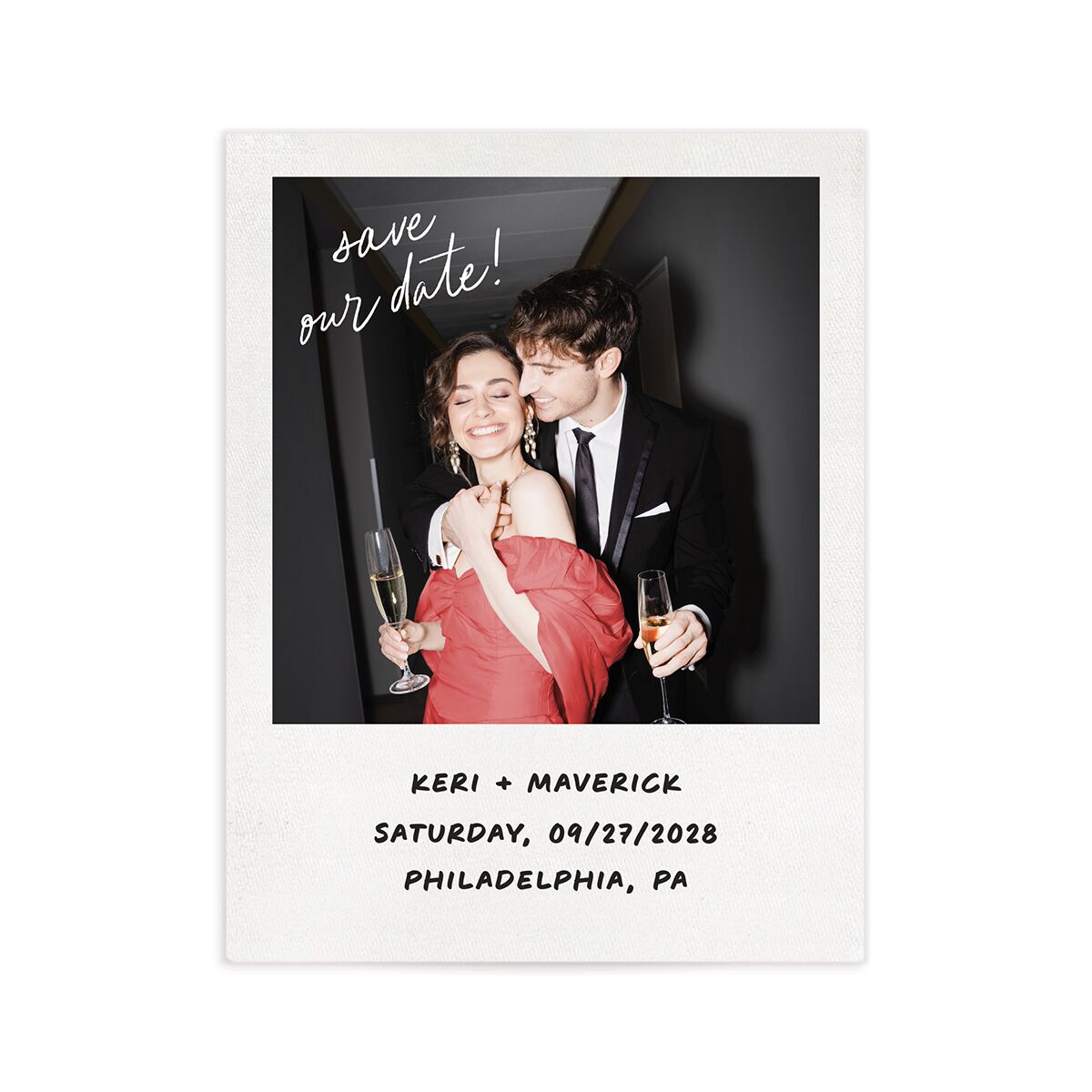 Modern Writing Save the Date Petite Cards