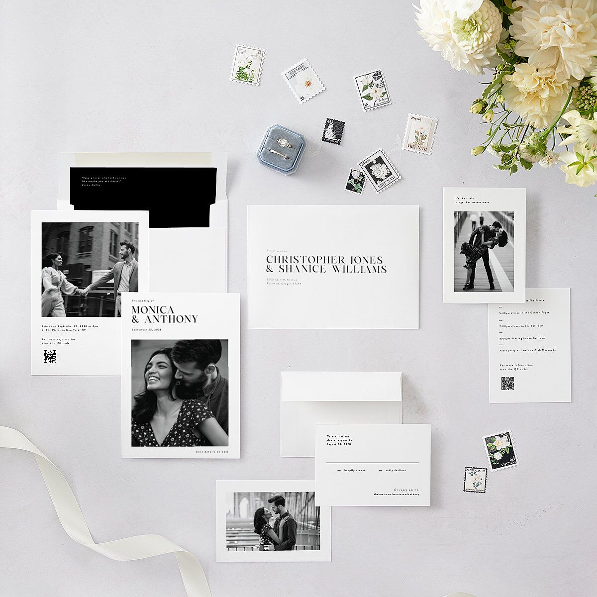 Simple Editorial Photo Wedding Invitations — view 5