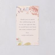 Hydrangea Garden Favor Gift Tags Gold Pink Cotton Signature