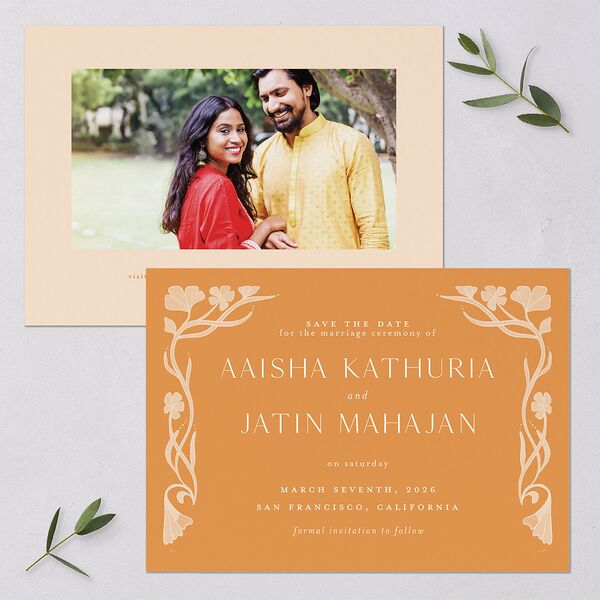 Majestic Legacy Save the Date Cards Mulberry Signature smooth Blank No