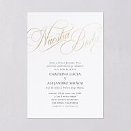 Nuestra Boda Wedding Invitations Gold Pure White Signature Blank No