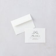 Rose Garden Crest Wedding Response Cards by Bridgerton Gold Pure White Signature Standard