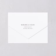 Romantic Vineyard All-in-One Wedding Invitations Rust Signature Light Both Recipient and Return Addresses No