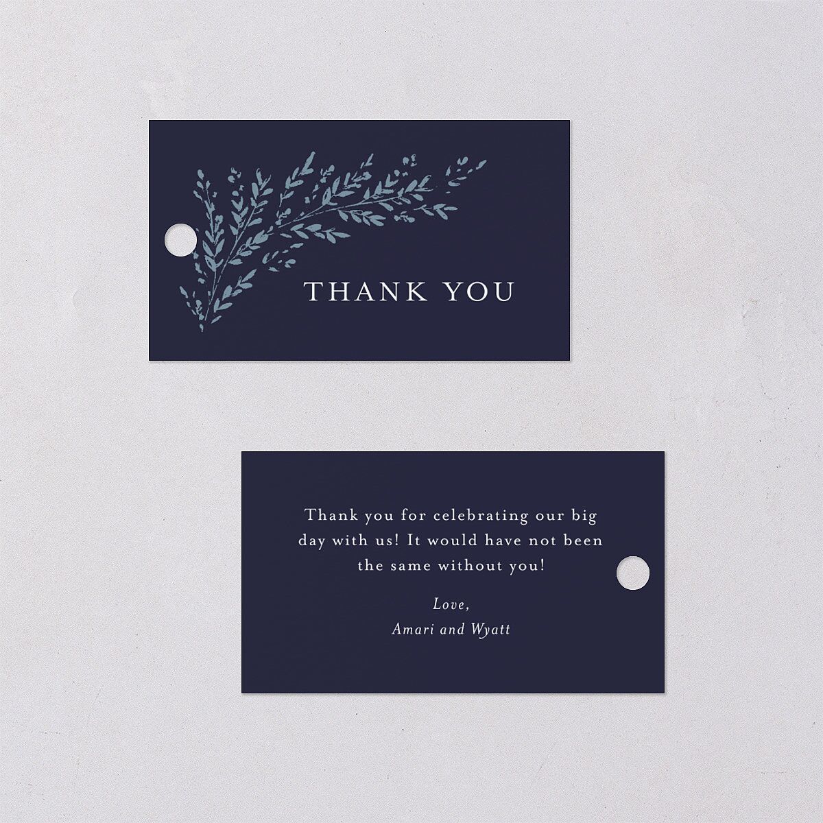 Rustic Branch Frame Favor Gift Tags Navy Signature