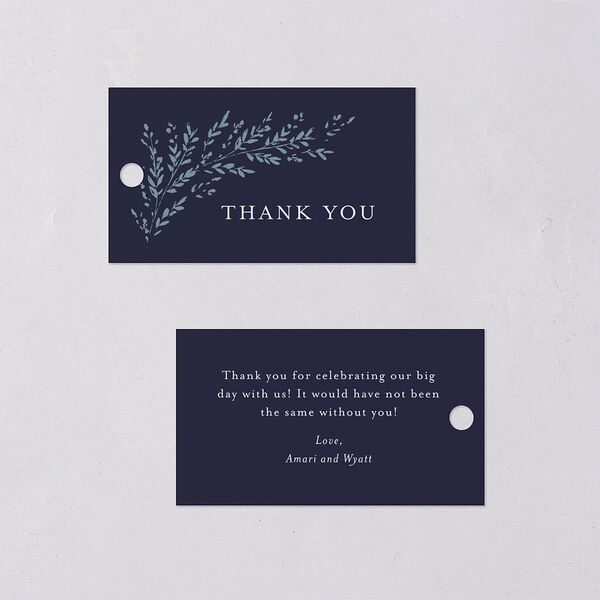Rustic Branch Frame Favor Gift Tags Navy Signature