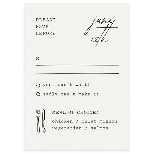 DIY Crafty Photo Wedding Response Cards Licorice Signature Standard