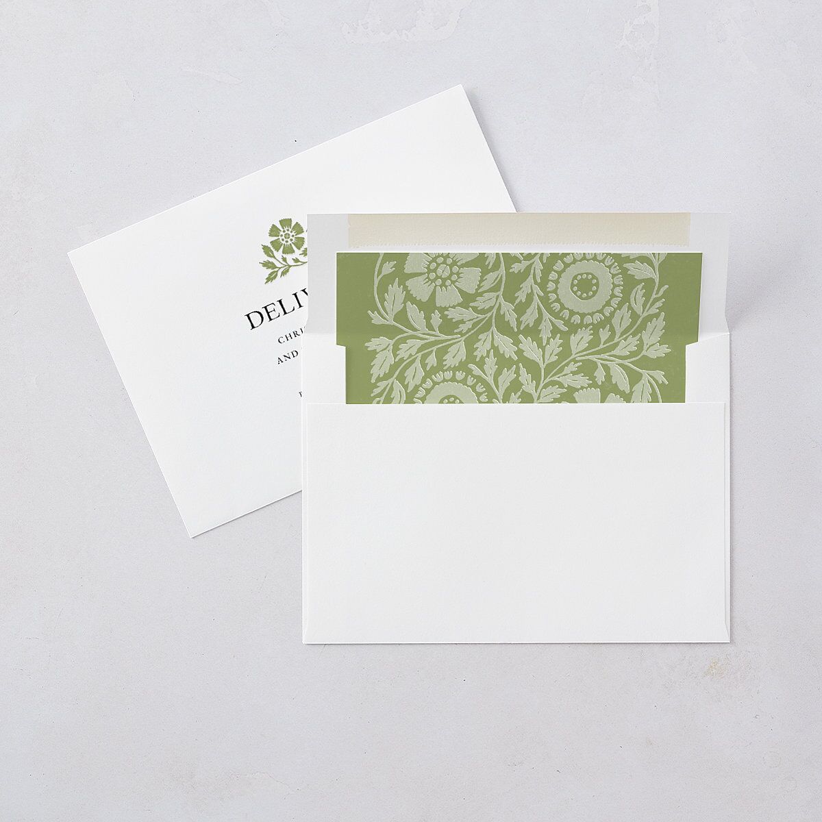 Block Print Save the Date Cards Meadow Signature smooth Blank No Standard