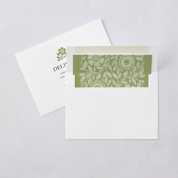 Block Print Save the Date Cards Meadow Signature smooth Blank No Standard