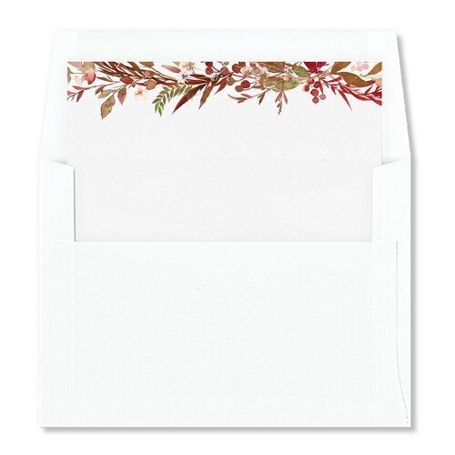 Leafy Monogram Hoop Envelope Liners Maroon Standard