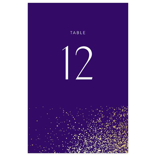 Shimmering Frame Table Numbers Gold Royal Blue Signature