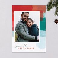 Painted Holiday Holiday Cards Red Clay Signature Blank Standard Portrait