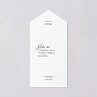 Romantic Movie Poster All-in-One Wedding Invitations Licorice Signature Light Both Recipient and Return Addresses No