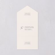 Simply Script All-in-One Wedding Invitations Linen Signature Light Both Recipient and Return Addresses No