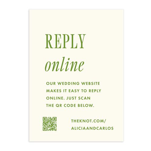 Editorial Promise QR Code RSVP Cards Meadow Signature Standard