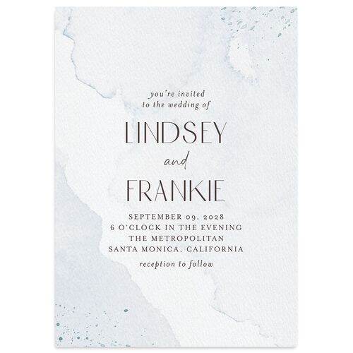 Watercolor Wash Wedding Invitations Pool Signature Blank No
