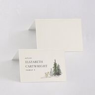 Elegant Mountain Border Place Cards Meadow Signature