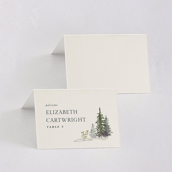Elegant Mountain Border Place Cards Meadow Signature